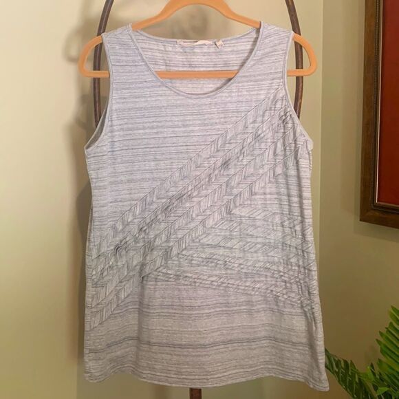 Soft Surroundings Gray Marled Top - Picture 3 of 5